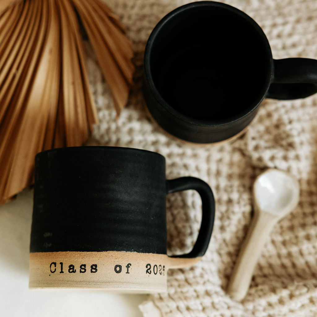 Custom Pottery Mugs for wedding, anniversary, graduation, and Father's Day