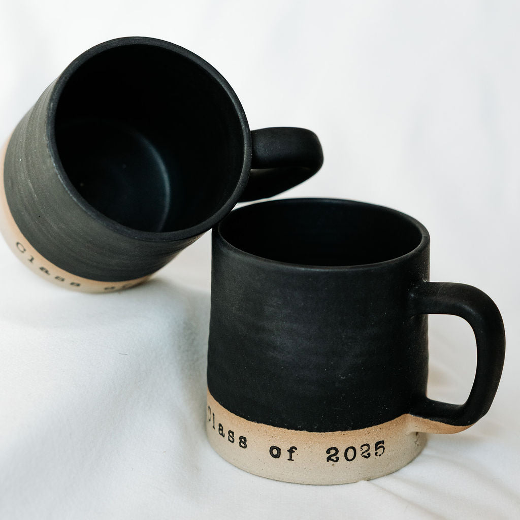Custom Pottery Mugs for wedding, anniversary, graduation, and Father's Day