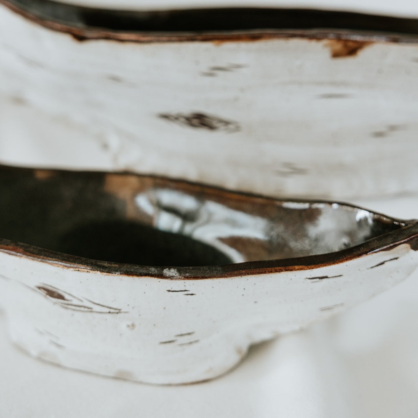 Birch Bark Pottery Canoe