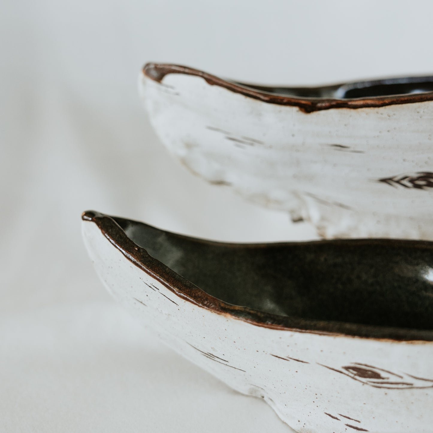 Birch Bark Pottery Canoe