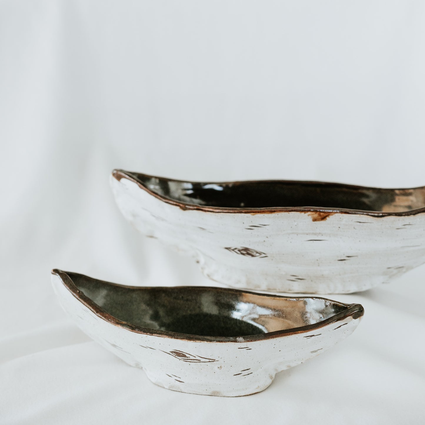 Birch Bark Pottery Canoe