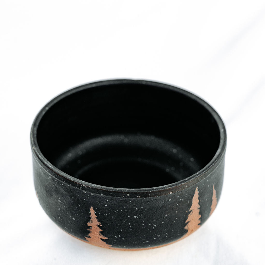 Evergreen Black Pottery Serving Bowl/Nesting Bowl