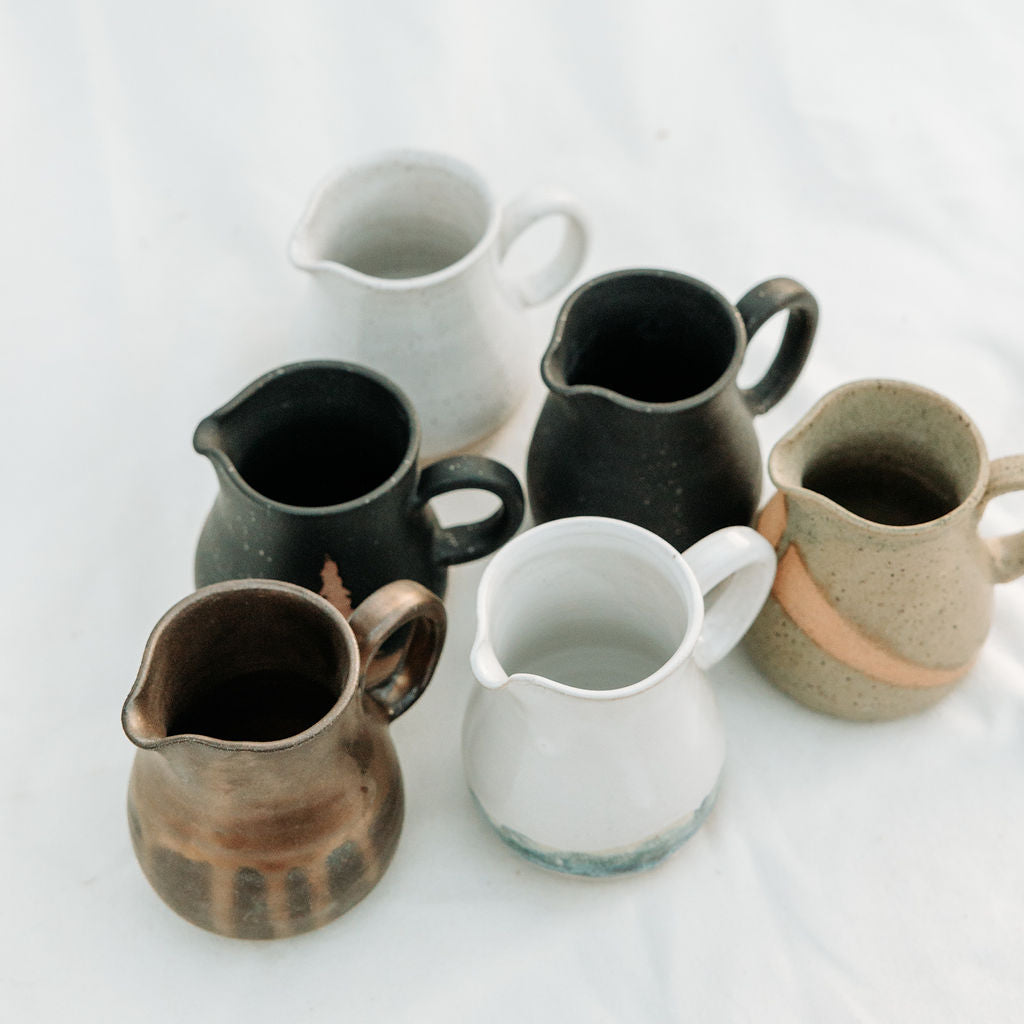 Small Handmade Pottery Pitcher for Cream or Syrup
