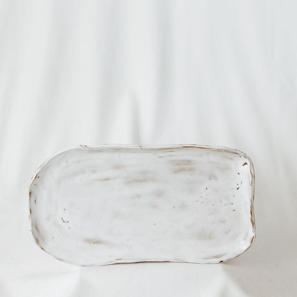 Organic Pottery Serving Tray in a Variety of Colours