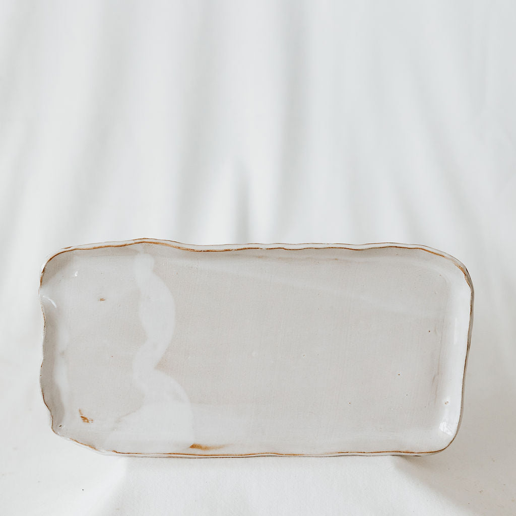Organic Pottery Serving Tray in a Variety of Colours
