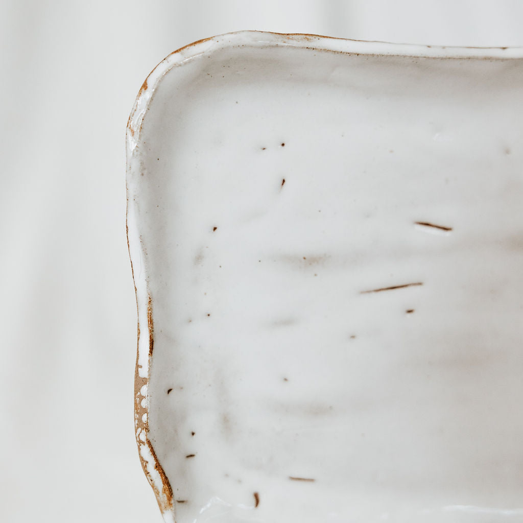 Organic Pottery Serving Tray in a Variety of Colours