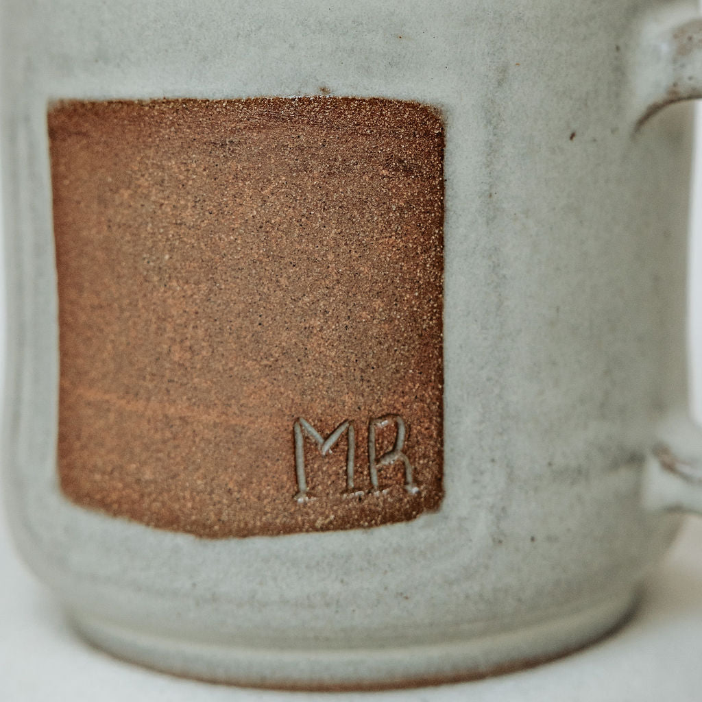 Mug - Cream and Rust Carved Mr. and Mrs.
