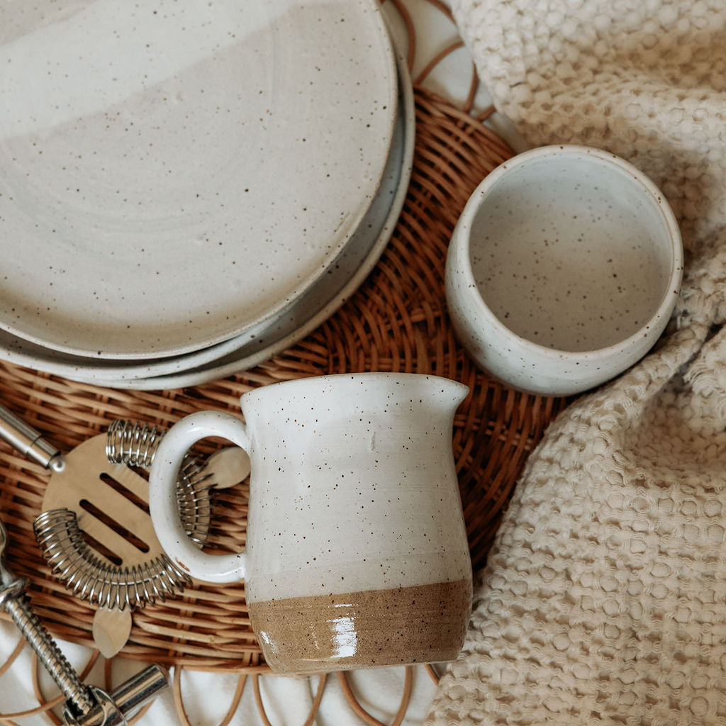 Handmade Pottery Pitcher for Cream or Syrup