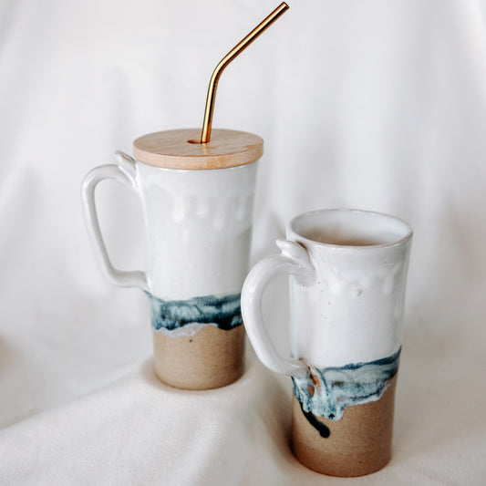 Mountain Mist Pottery Mug- Lid and straw not included