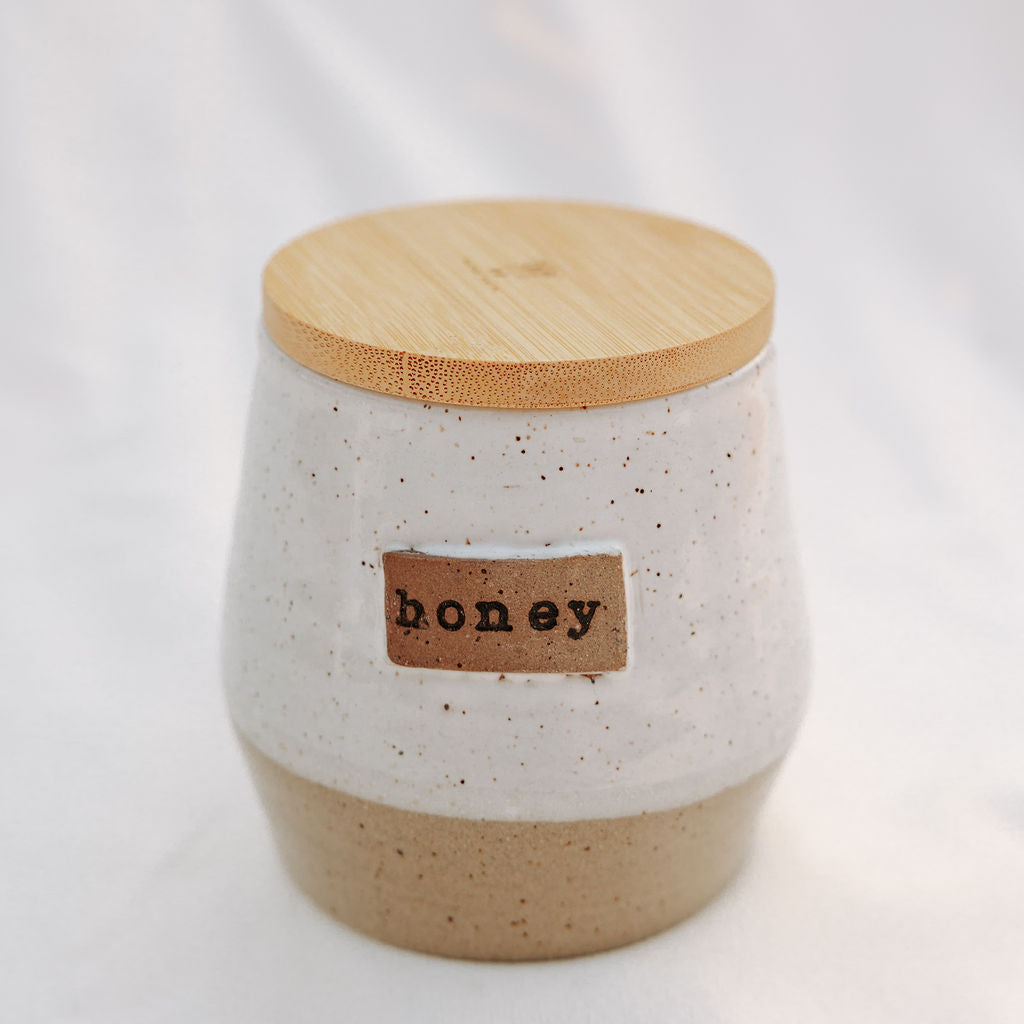 Organic Pottery Honey Pot