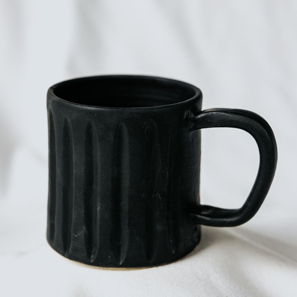 Carved Ceramic Mugs, Carved Pottery Mugs, Carved Cup, Carved Mug