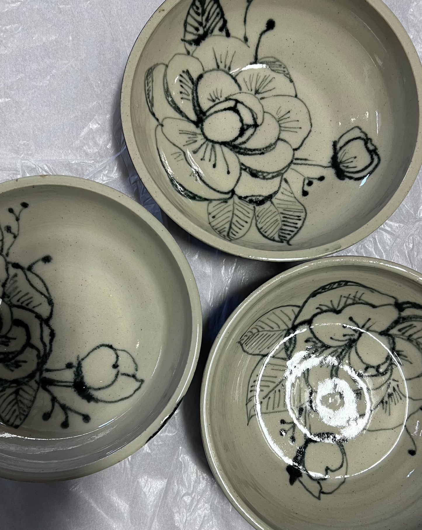 Peony Handmade Pottery Bowl