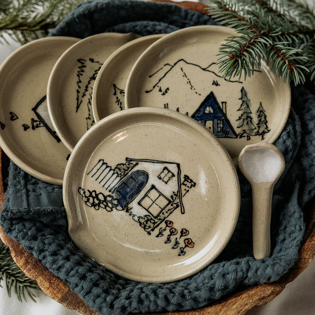 Handmade Pottery Spoon Rests