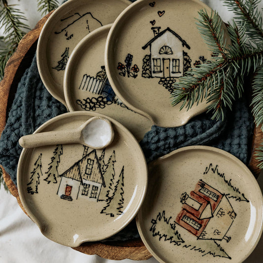 Handmade Pottery Spoon Rests