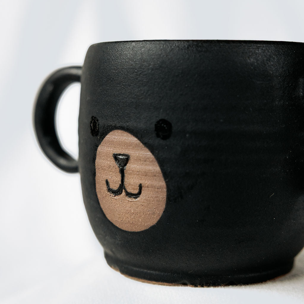 Grumpy the Bear Pottery Mugs