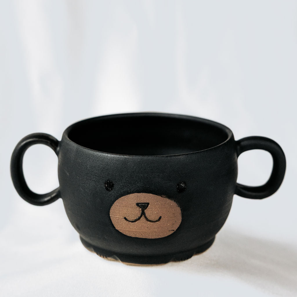 Grumpy the Bear Pottery Mugs