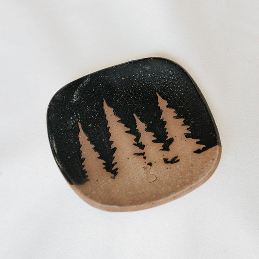 Pottery Tea Bag Dish or Trinket Dish