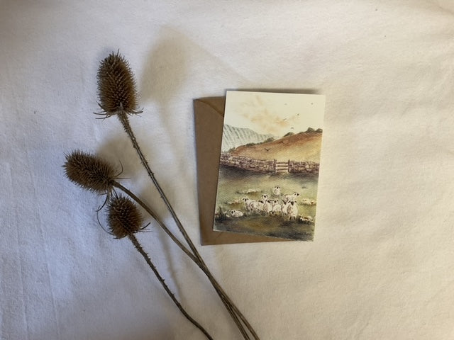 Handmade Greeting Cards- Moss Paper Joy