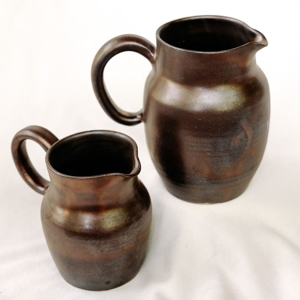 Medium Size Handmade Pottery Pitchers for Cream or Syrup