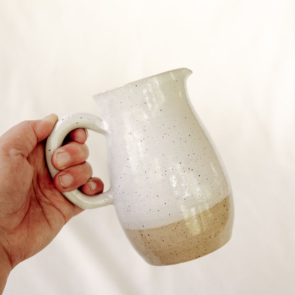 Medium Size Handmade Pottery Pitchers for Cream or Syrup