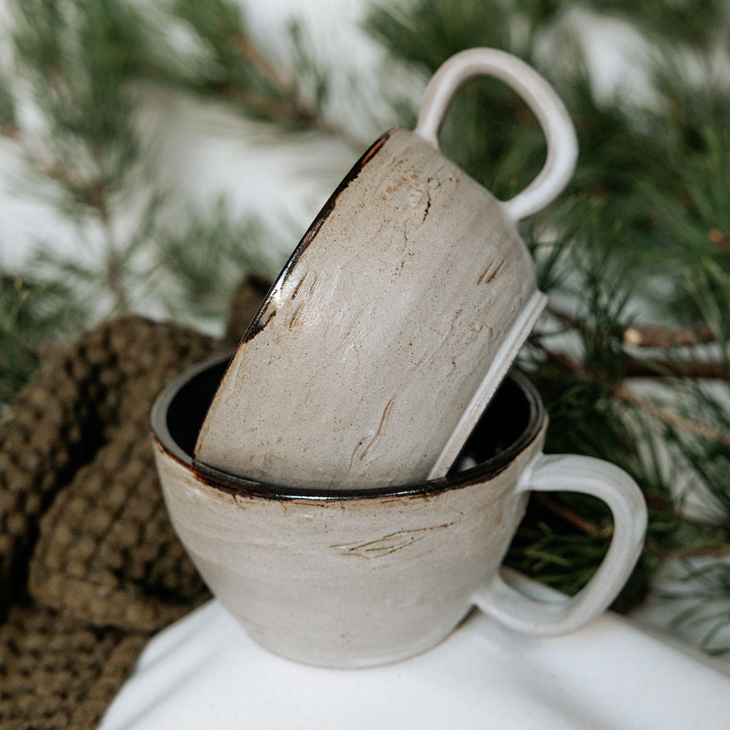 Pottery Latte Cups, Birch Ceramics