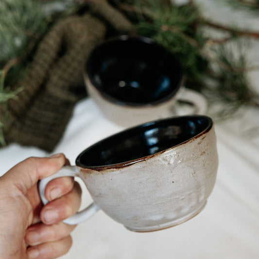 Pottery Latte Cups, Birch Ceramics