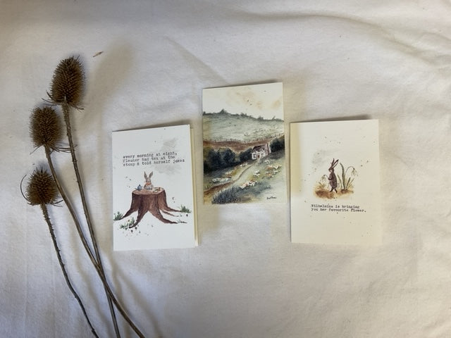 Handmade Greeting Cards- Moss Paper Joy