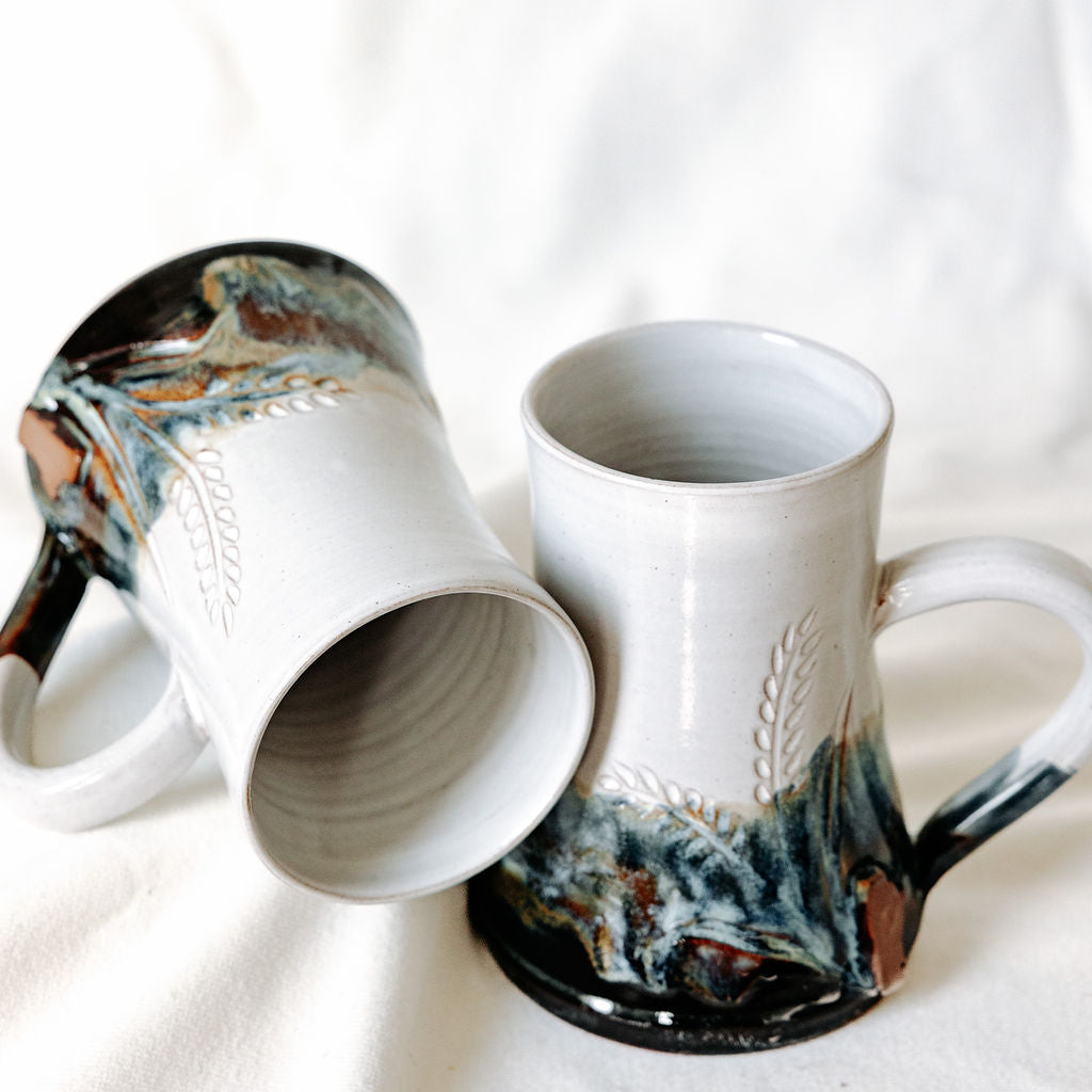 Manitoba Mug with Carved Wheat and Local Clay