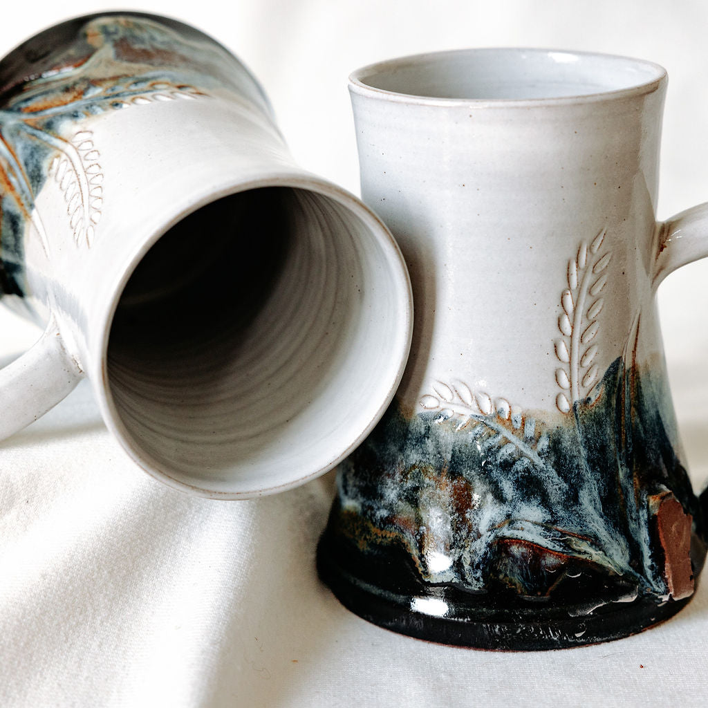 Manitoba Mug with Carved Wheat and Local Clay