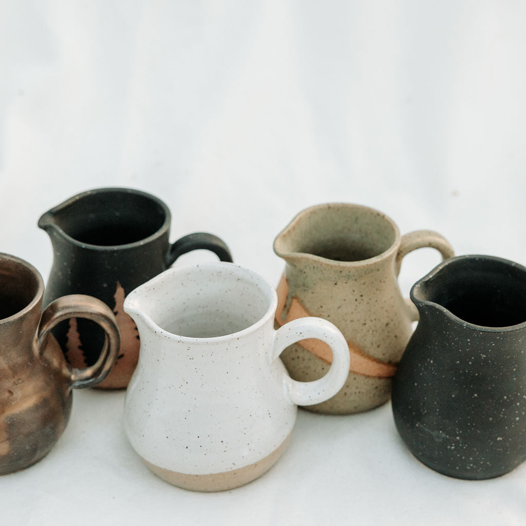 Small Handmade Pottery Pitcher for Cream or Syrup