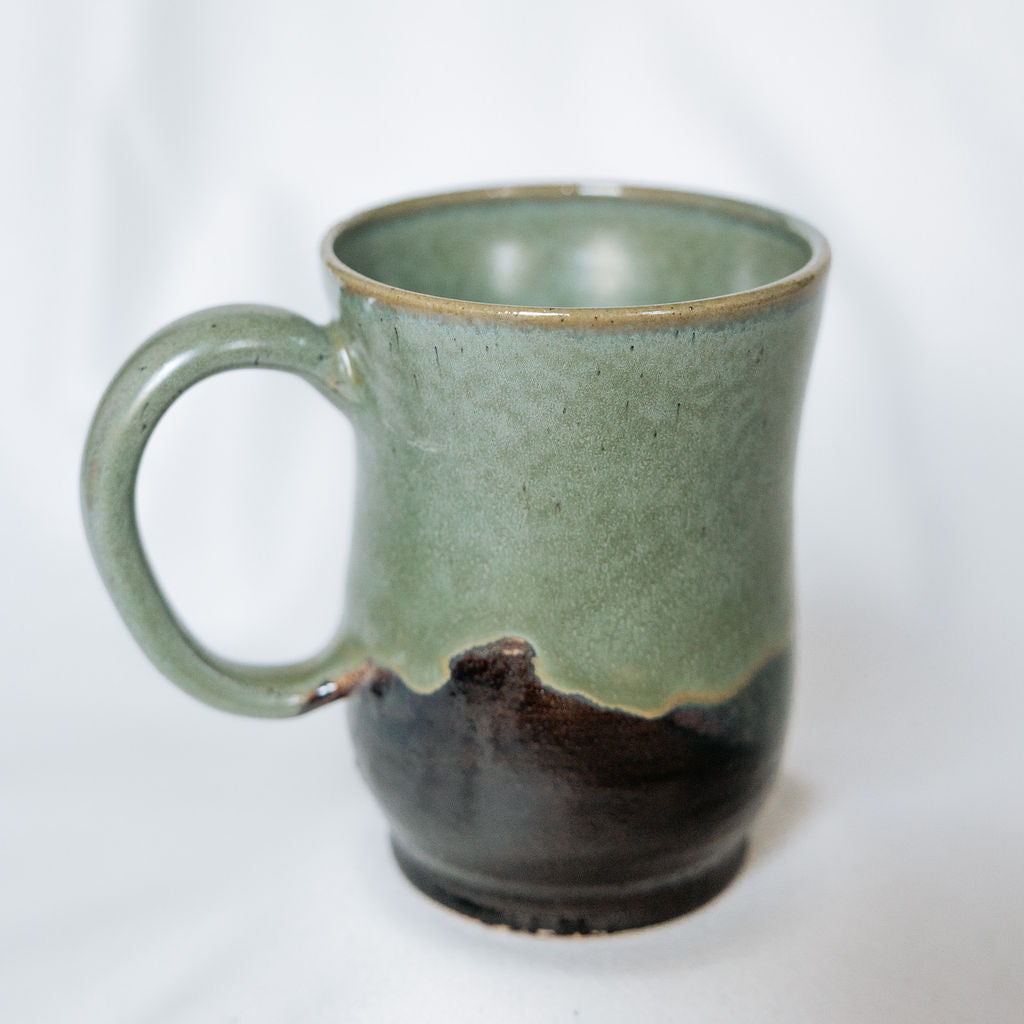 Green Glazed Pottery, Green Cups, Mugs Green