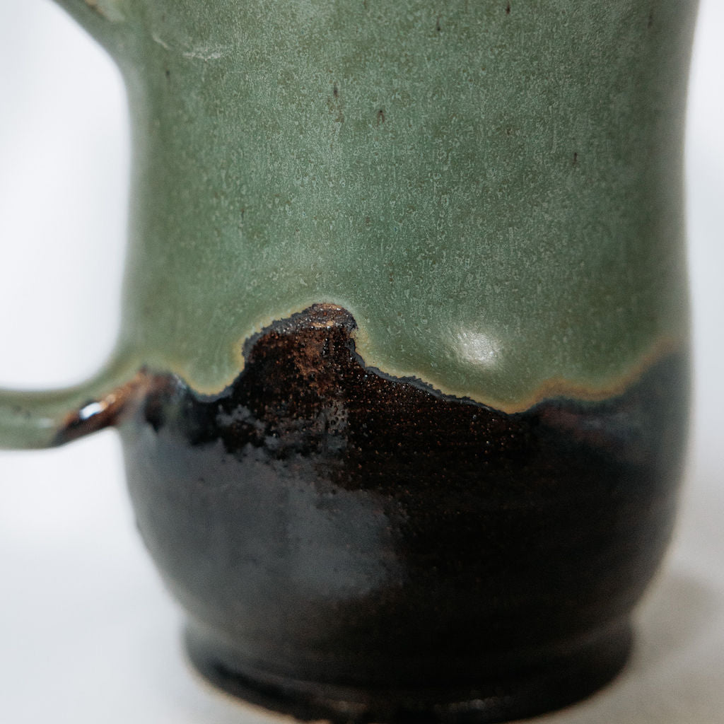 Green Glazed Pottery, Green Cups, Mugs Green
