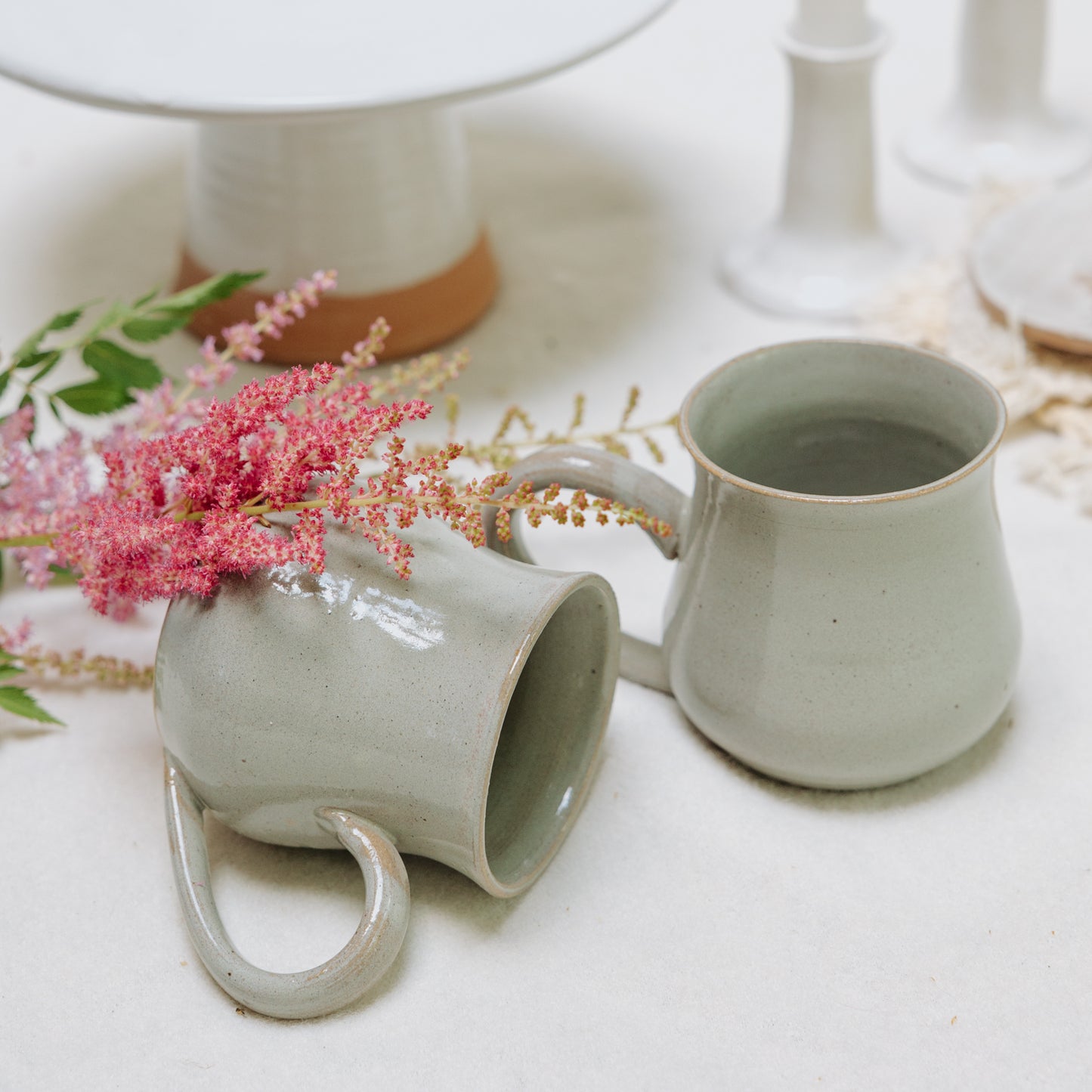 Pottery Mug, Sage and Eucalyptus