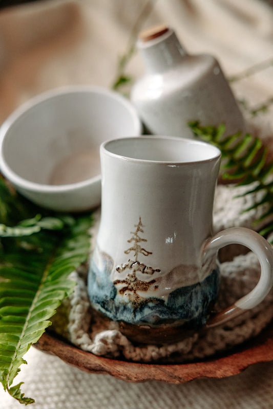 Misty Pine Tree Mug