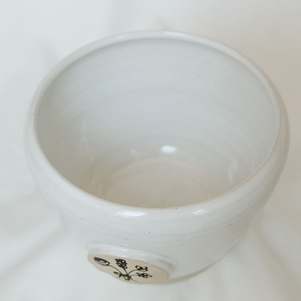 Bowl- Flower Pot- Handdrawn Bowl for Decor, Storage, or Flowers