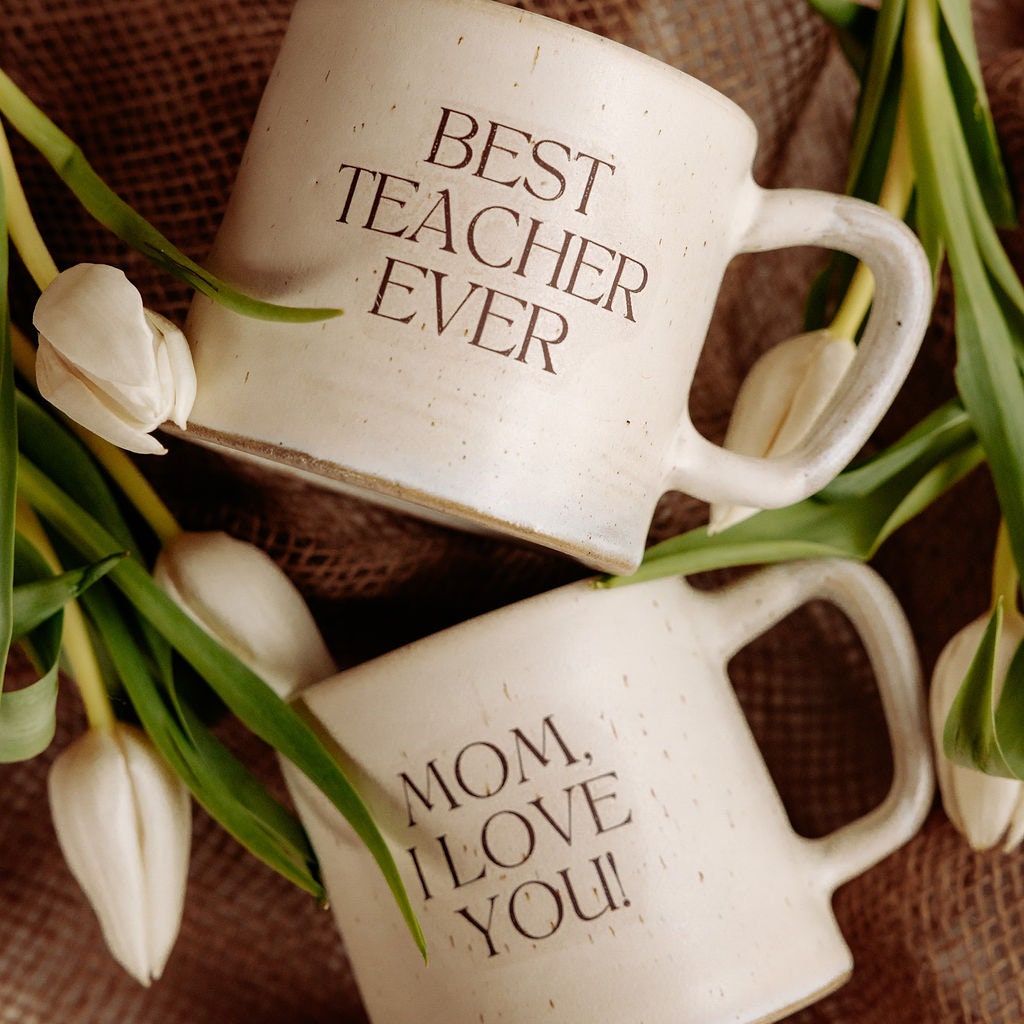 PERSONALIZE IT!!! Velvet Cream Mug with customizable message