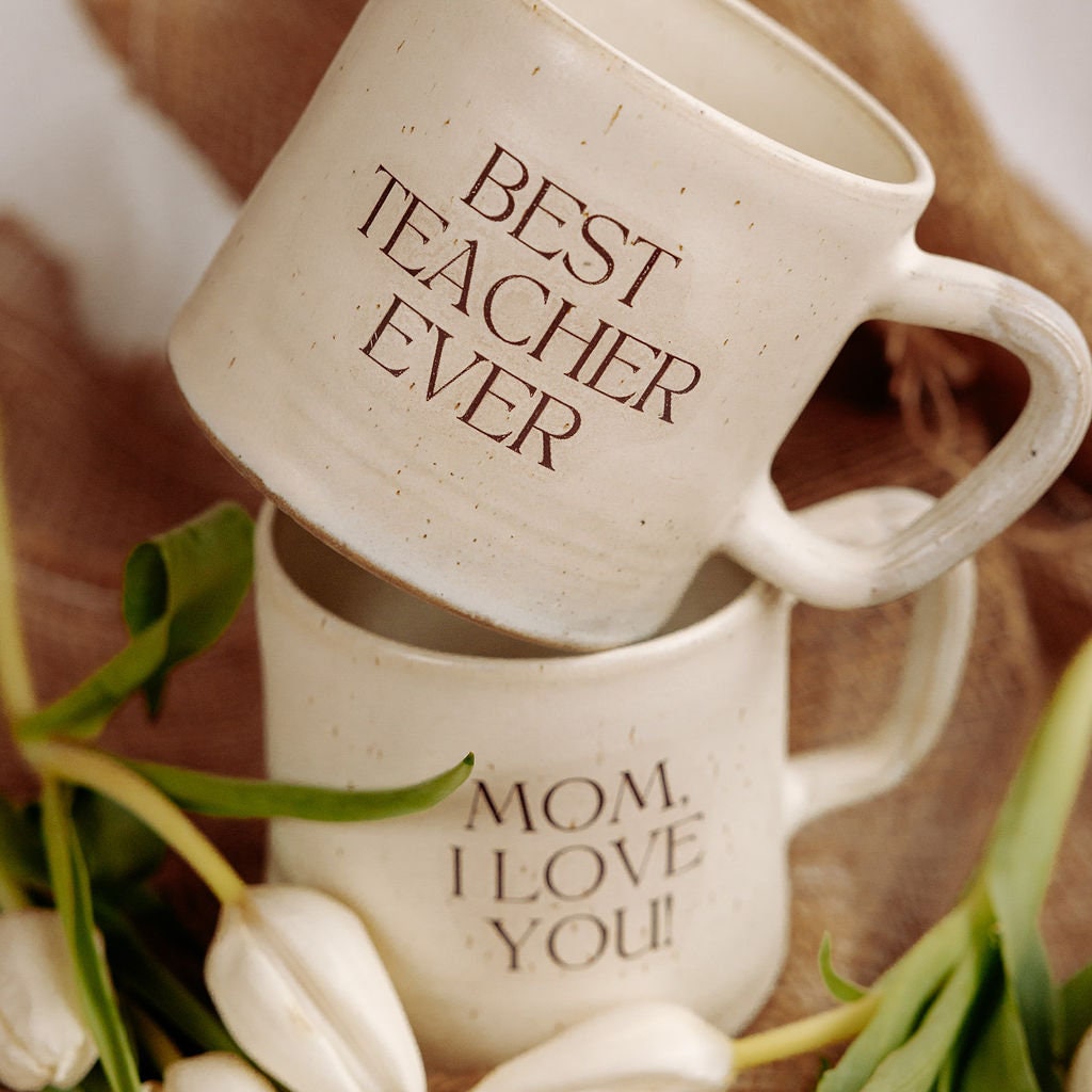 PERSONALIZE IT!!! Velvet Cream Mug with customizable message