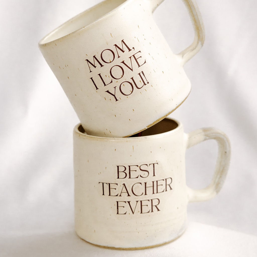 PERSONALIZE IT!!! Velvet Cream Mug with customizable message