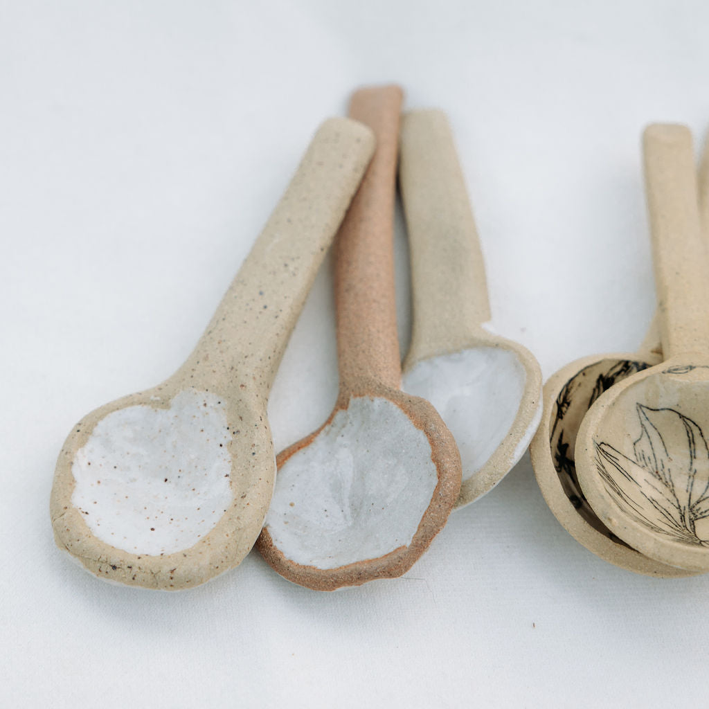 Organic Pottery Spoon in a Variety of Clay and Glazes