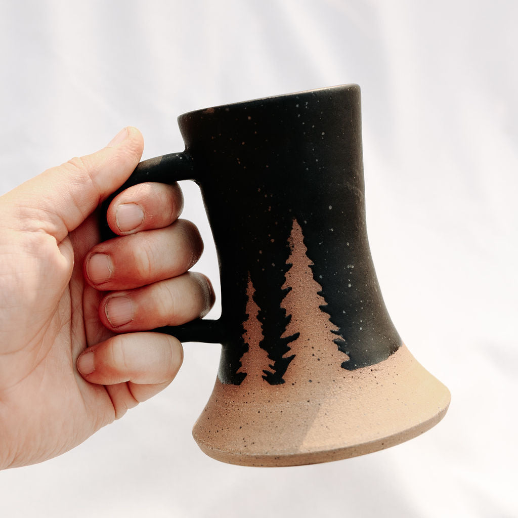 Narrow Evergreen Pottery Coffee Mug