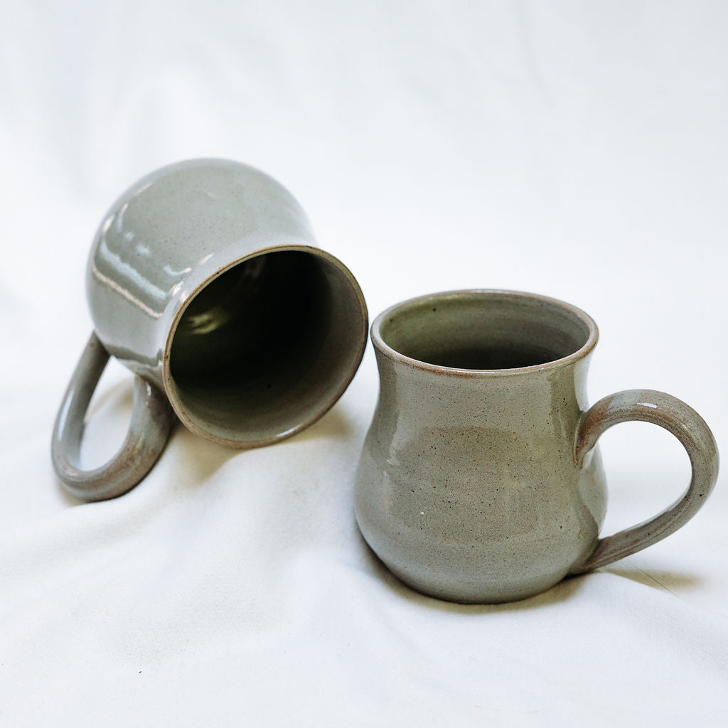 Pottery Mug, Sage and Eucalyptus