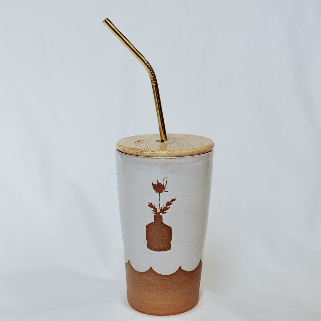 Iced Coffee To Go Cup - Product of Canada - Thistlewood Pottery To Go Cup