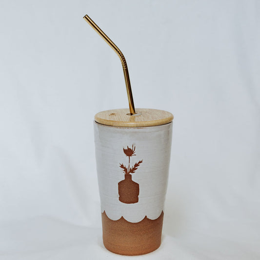 Iced Coffee To Go Cup - Product of Canada - Thistlewood Pottery To Go Cup