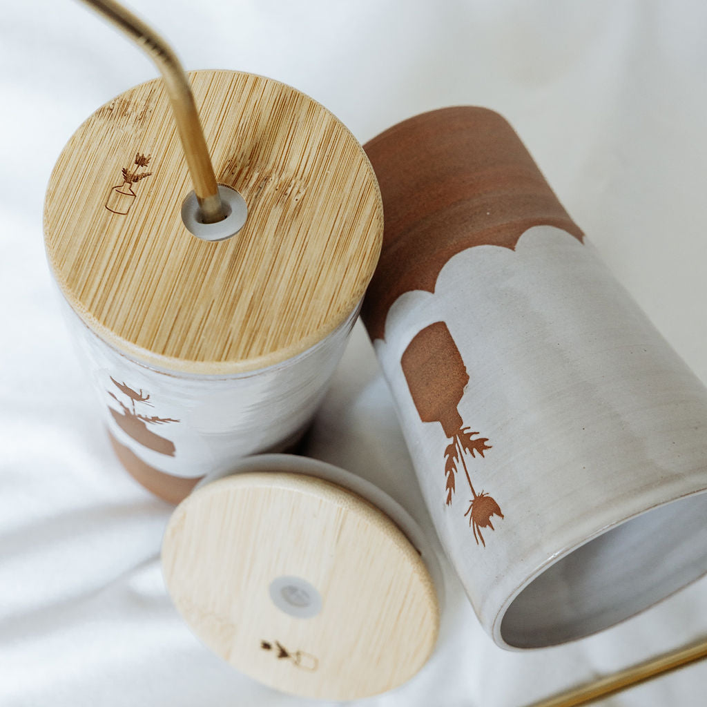 Iced Coffee To Go Cup - Product of Canada - Thistlewood Pottery To Go Cup