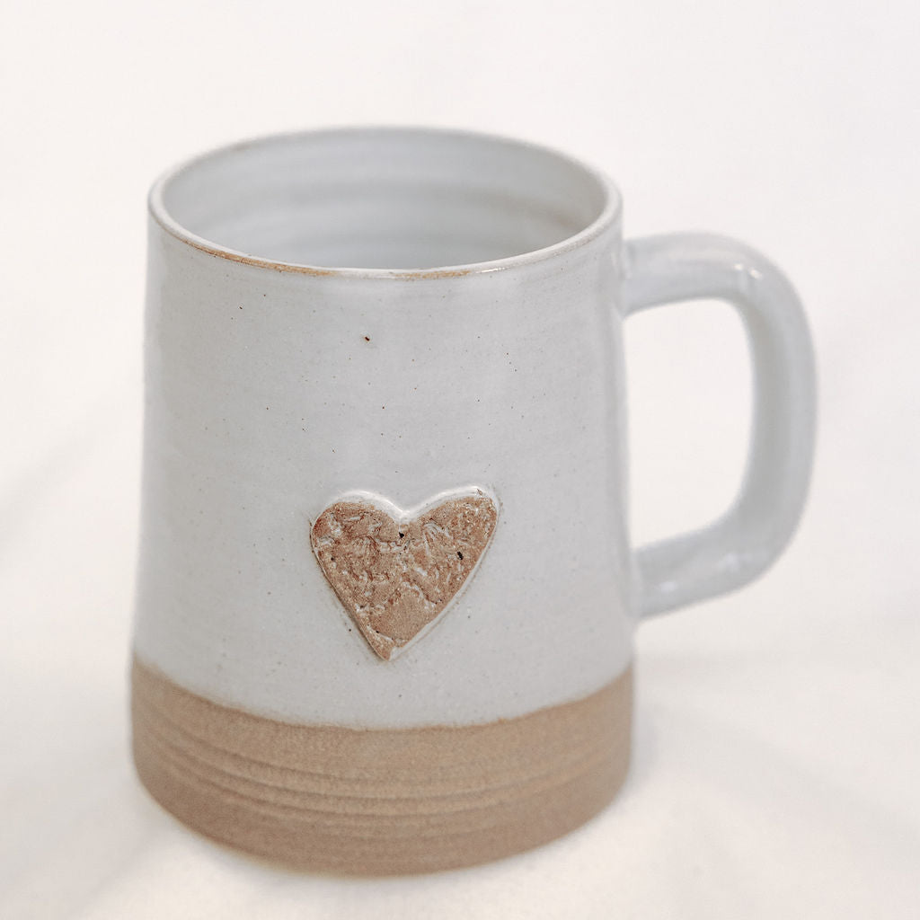 Vintage Heart Pottery Mug