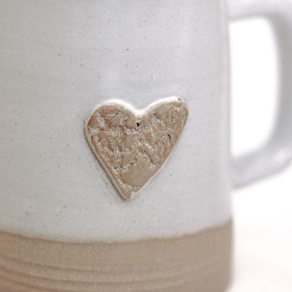 Vintage Heart Pottery Mug
