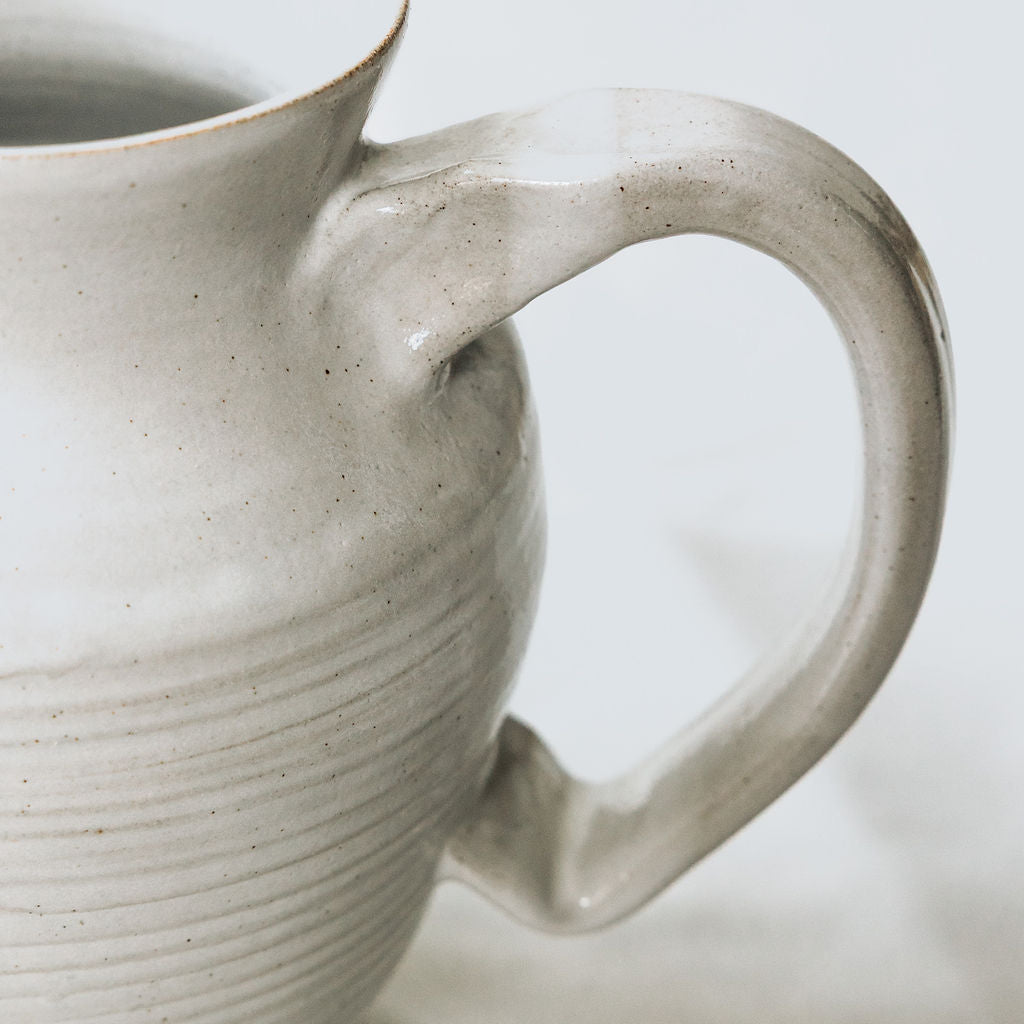 Handmade Pottery Pitcher | Rustic Ceramic Water Jug | Farmhouse Stoneware Pitcher | Handmade in Canada