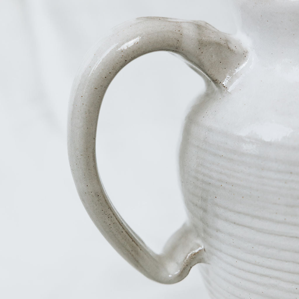Handmade Pottery Pitcher | Rustic Ceramic Water Jug | Farmhouse Stoneware Pitcher | Handmade in Canada