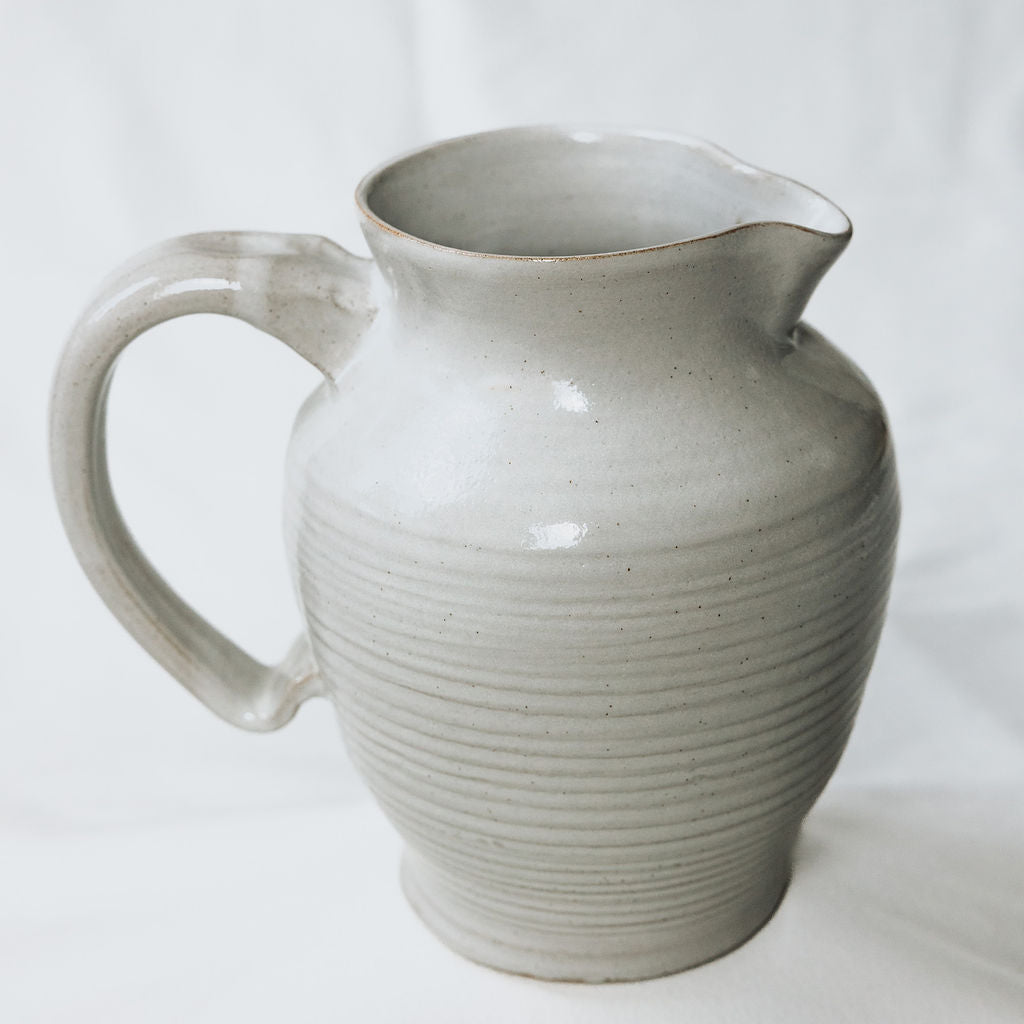 Handmade Pottery Pitcher | Rustic Ceramic Water Jug | Farmhouse Stoneware Pitcher | Handmade in Canada