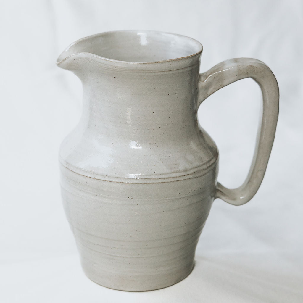 Handmade Pottery Pitcher | Rustic Ceramic Water Jug | Farmhouse Stoneware Pitcher | Handmade in Canada